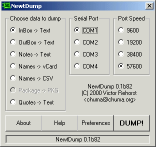 NewtDump screenshot